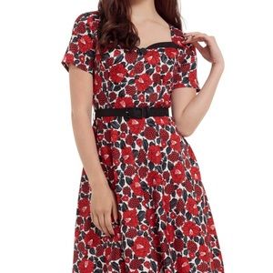 Voodoo Vixen Red Poppy Dress